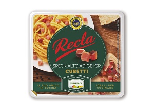 Recla rinnova il packaging dei cubetti di Speck Alto Adige Igp